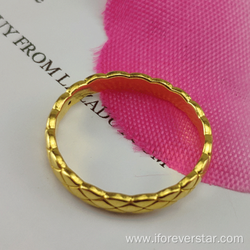 24k pure 999 hard gold ring for women